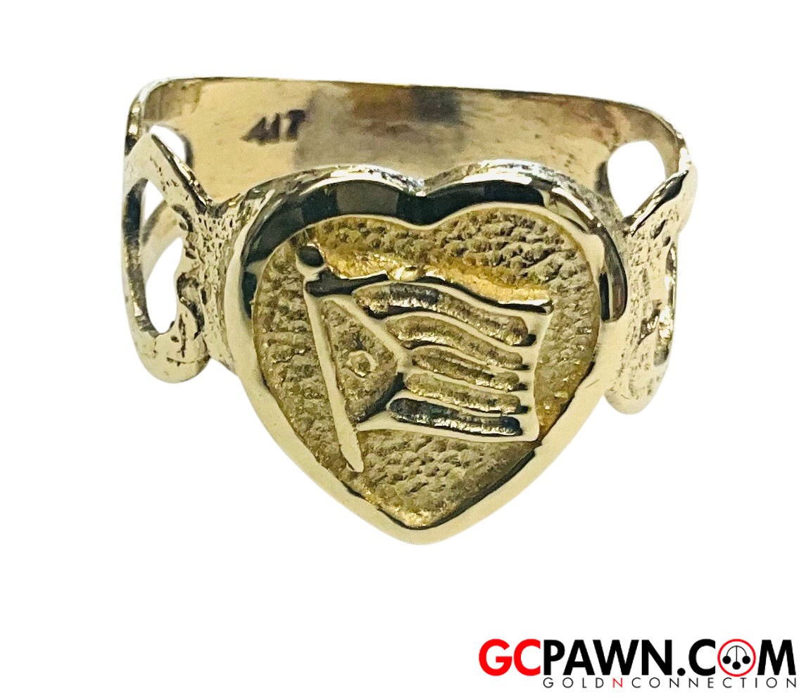 View product details for Unisex Fashion Ring 10kt Yellow Gold 