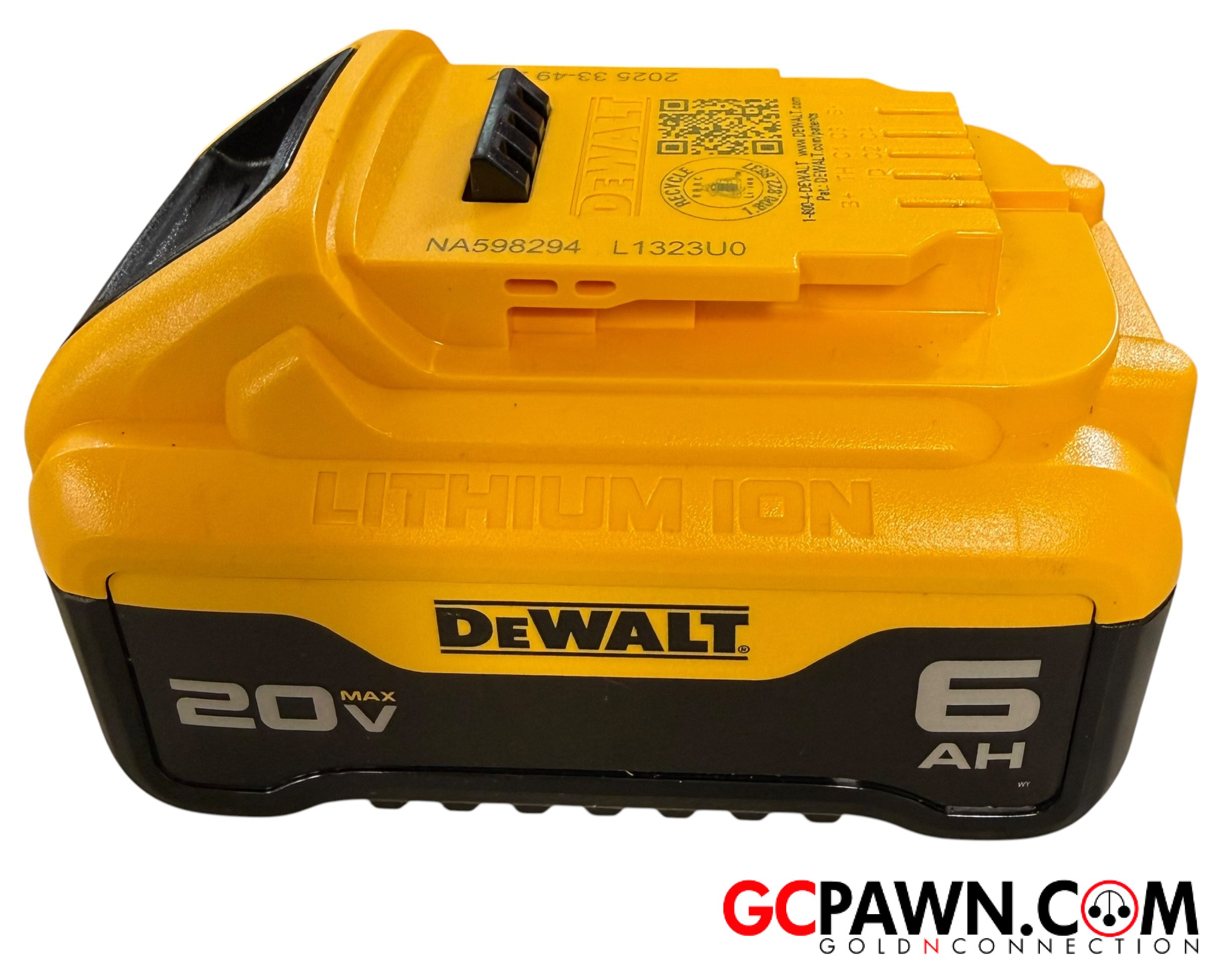 View product details for Dewalt - Cordless hand tools - DCB206 - 20V 6Ah XR Lithium Ion Battery
