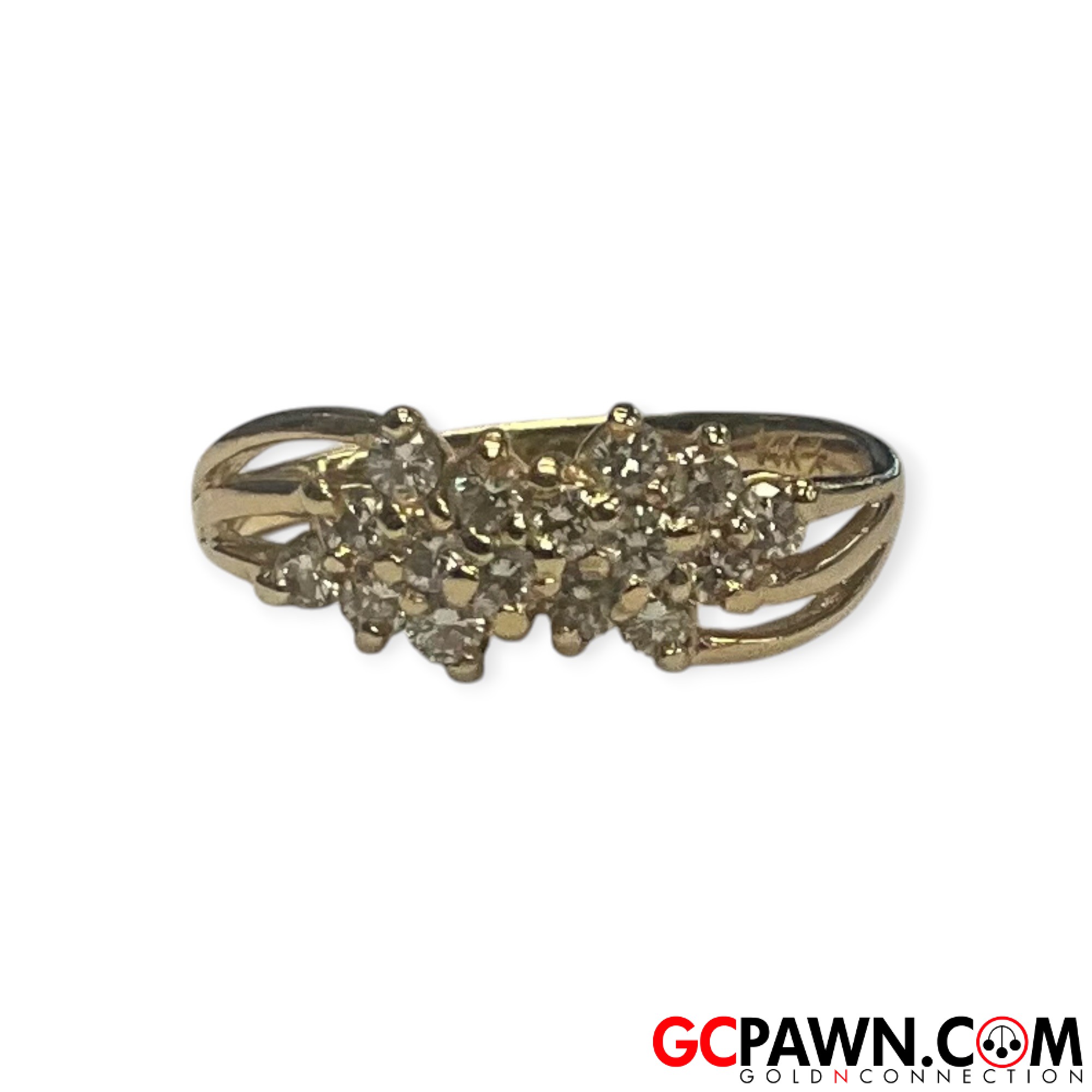 Women's Cluster ring 14kt Yellow Gold 