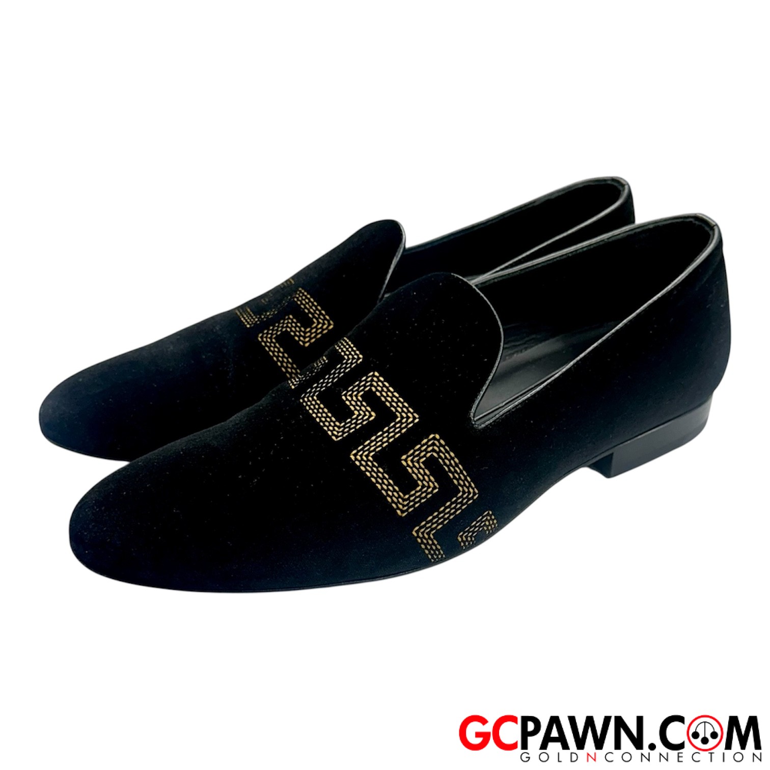 View product details for Versace - Shoes - Greca Velvet Loafers
