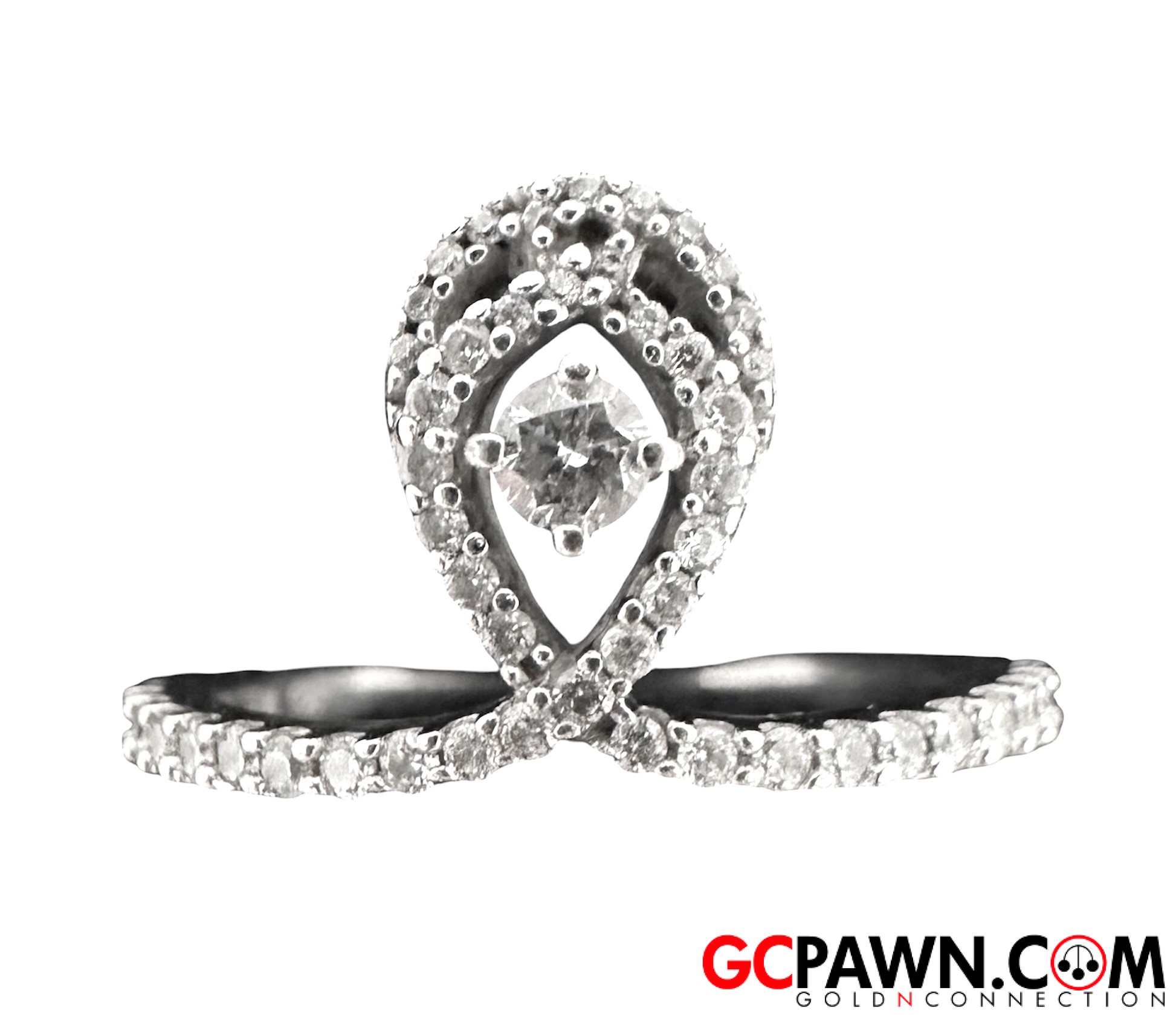 Women's Cluster ring 10kt White Gold 