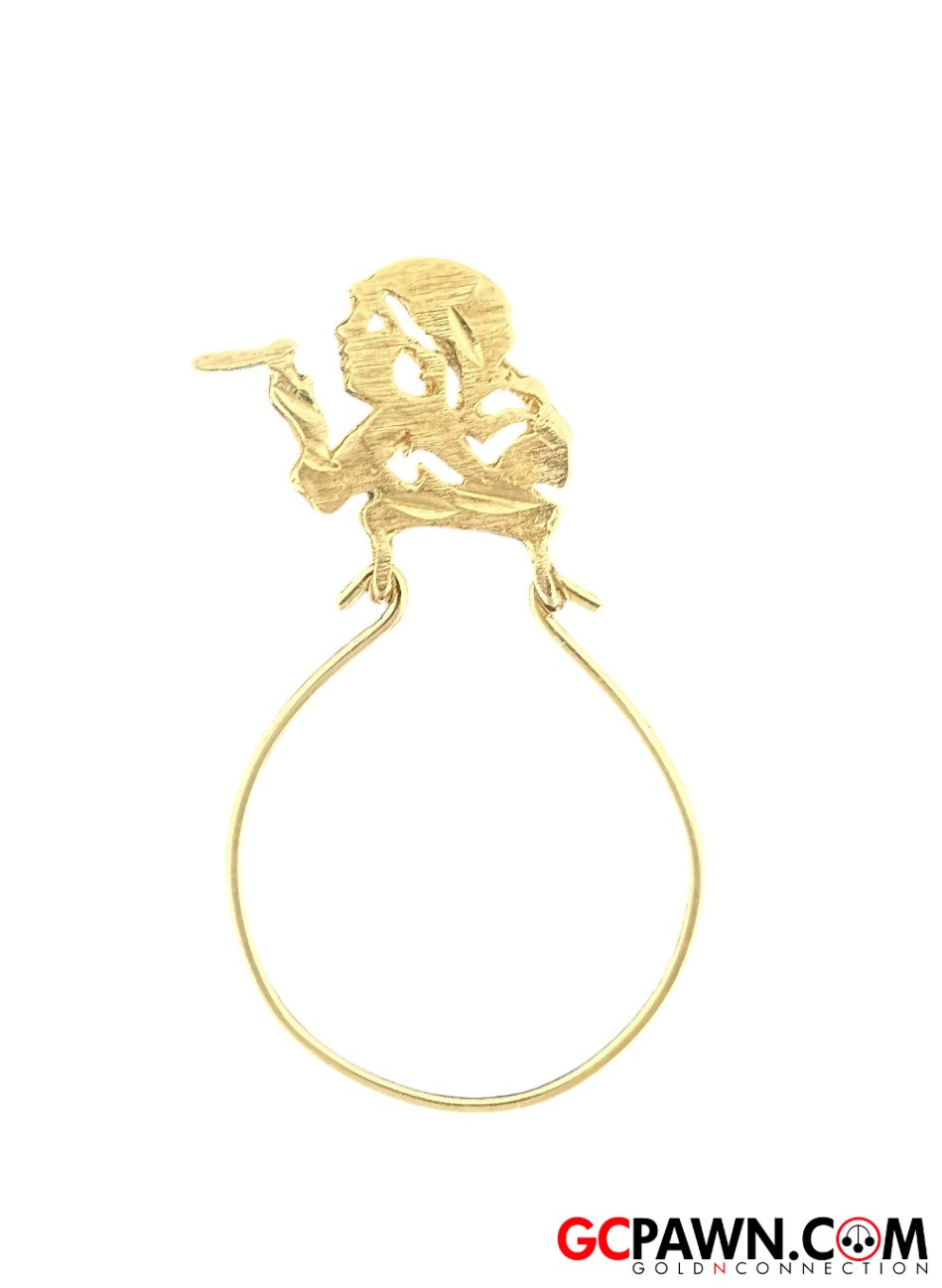 Unisex Charm 14kt Yellow Gold 