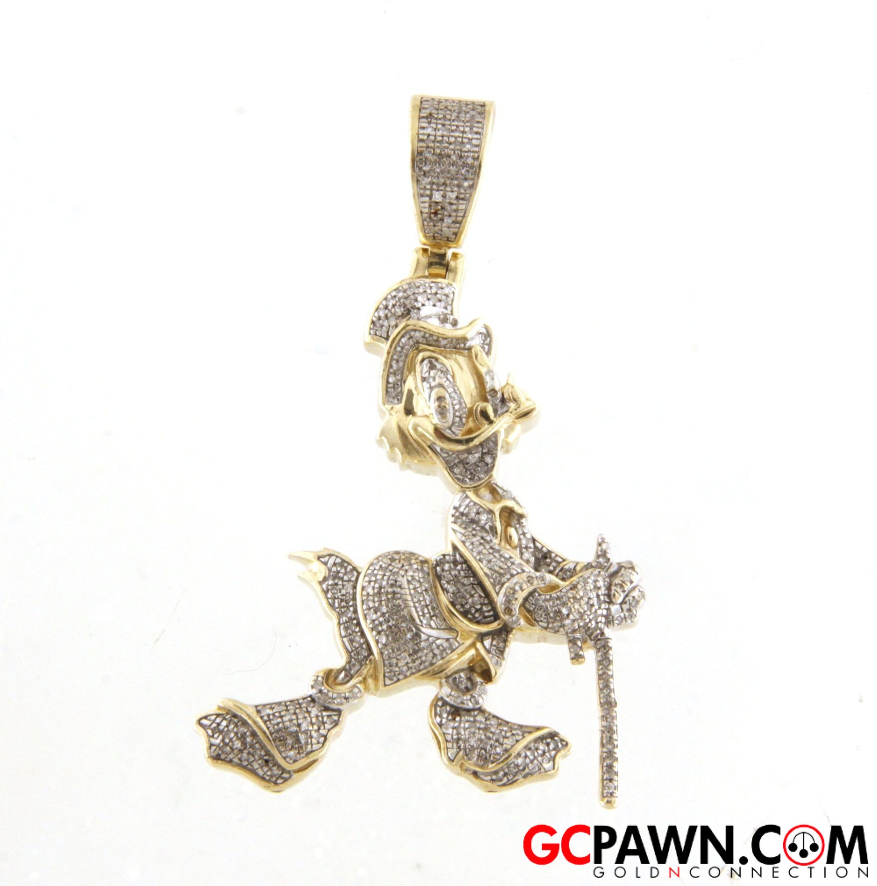 Scrooge McDuck Unisex Charm 10kt Yellow Gold 