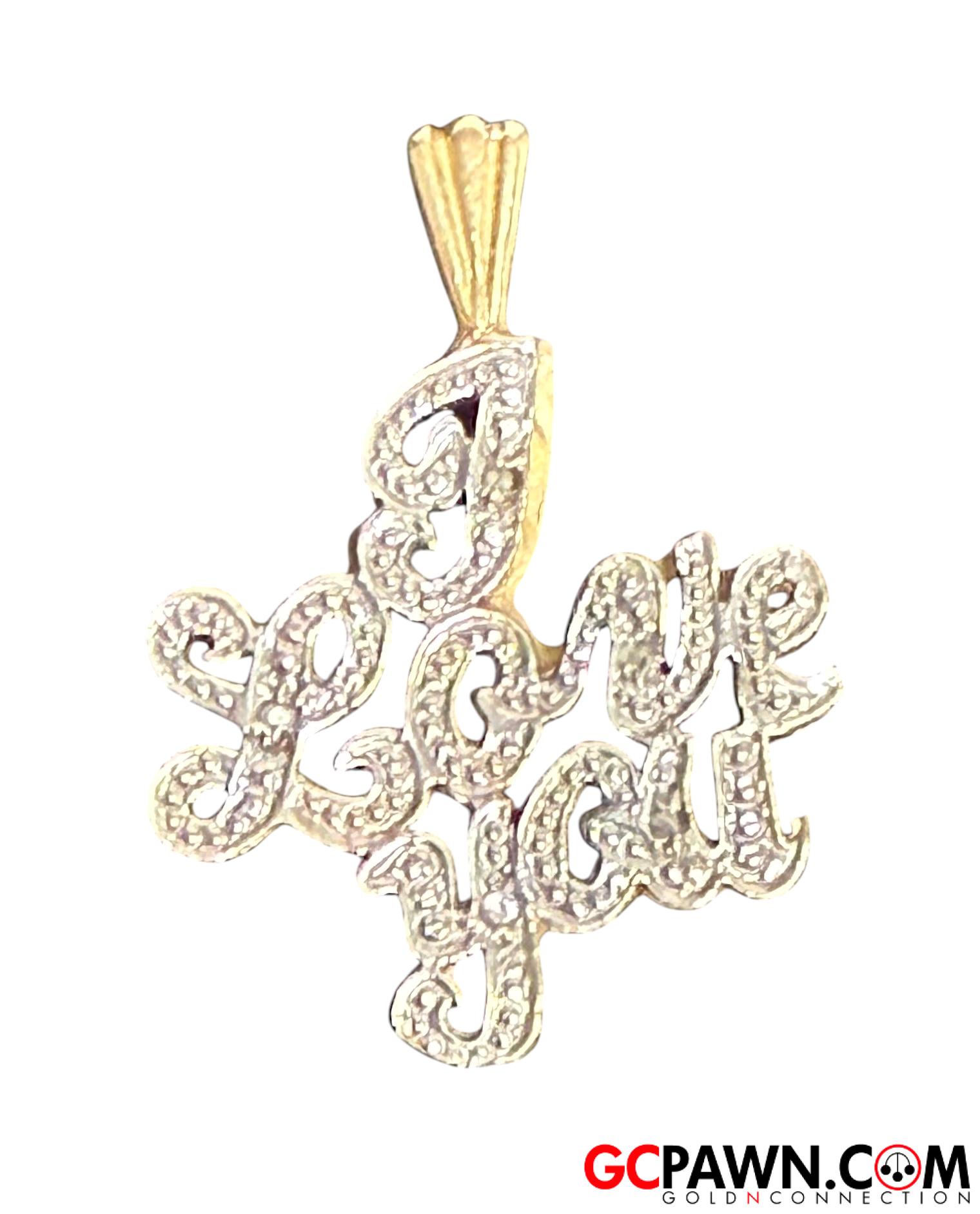 View product details for Unisex Pendant 14kt Yellow and White Gold 