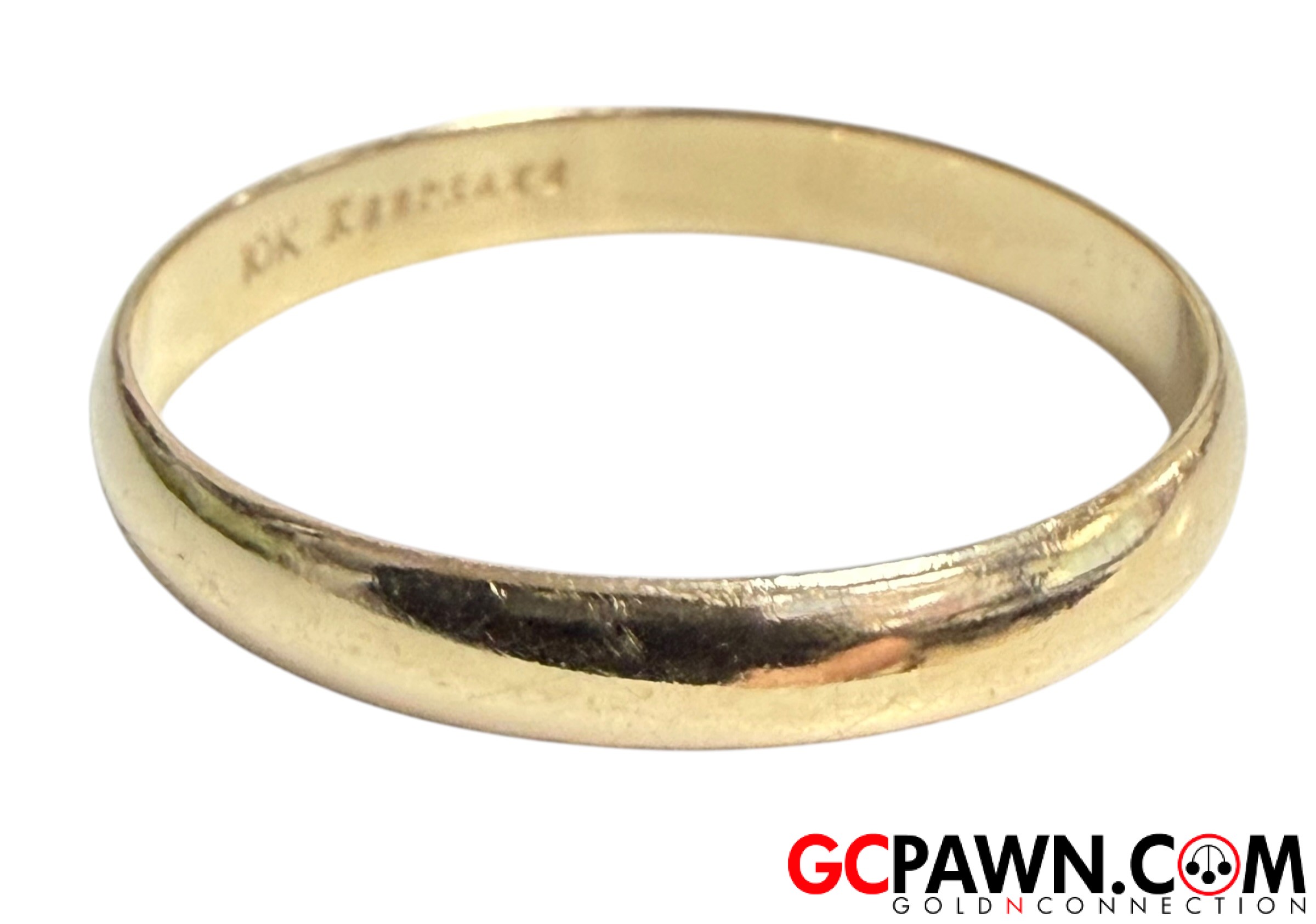 Unisex Wedding band 10kt Yellow Gold 