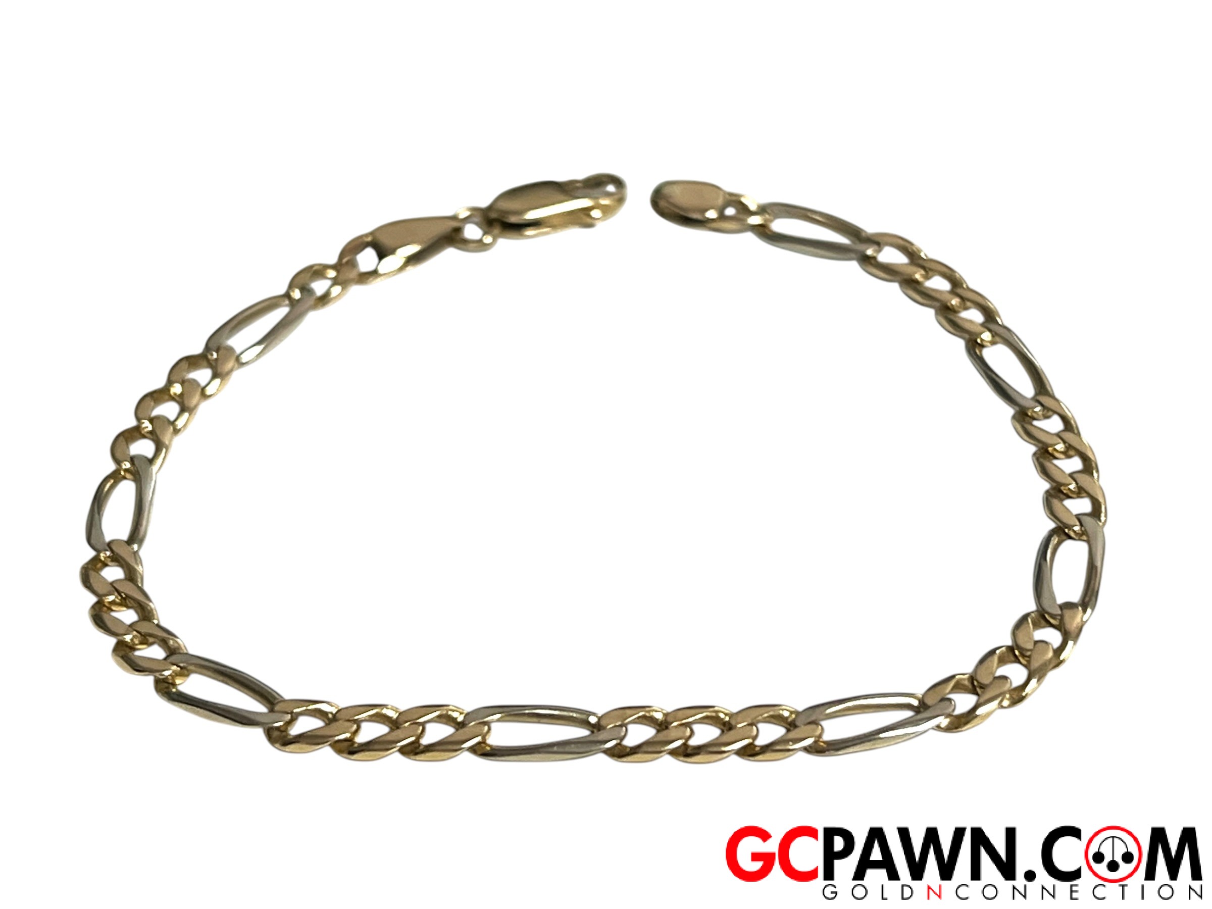 Unisex Bracelet 14kt Yellow and White Gold 
