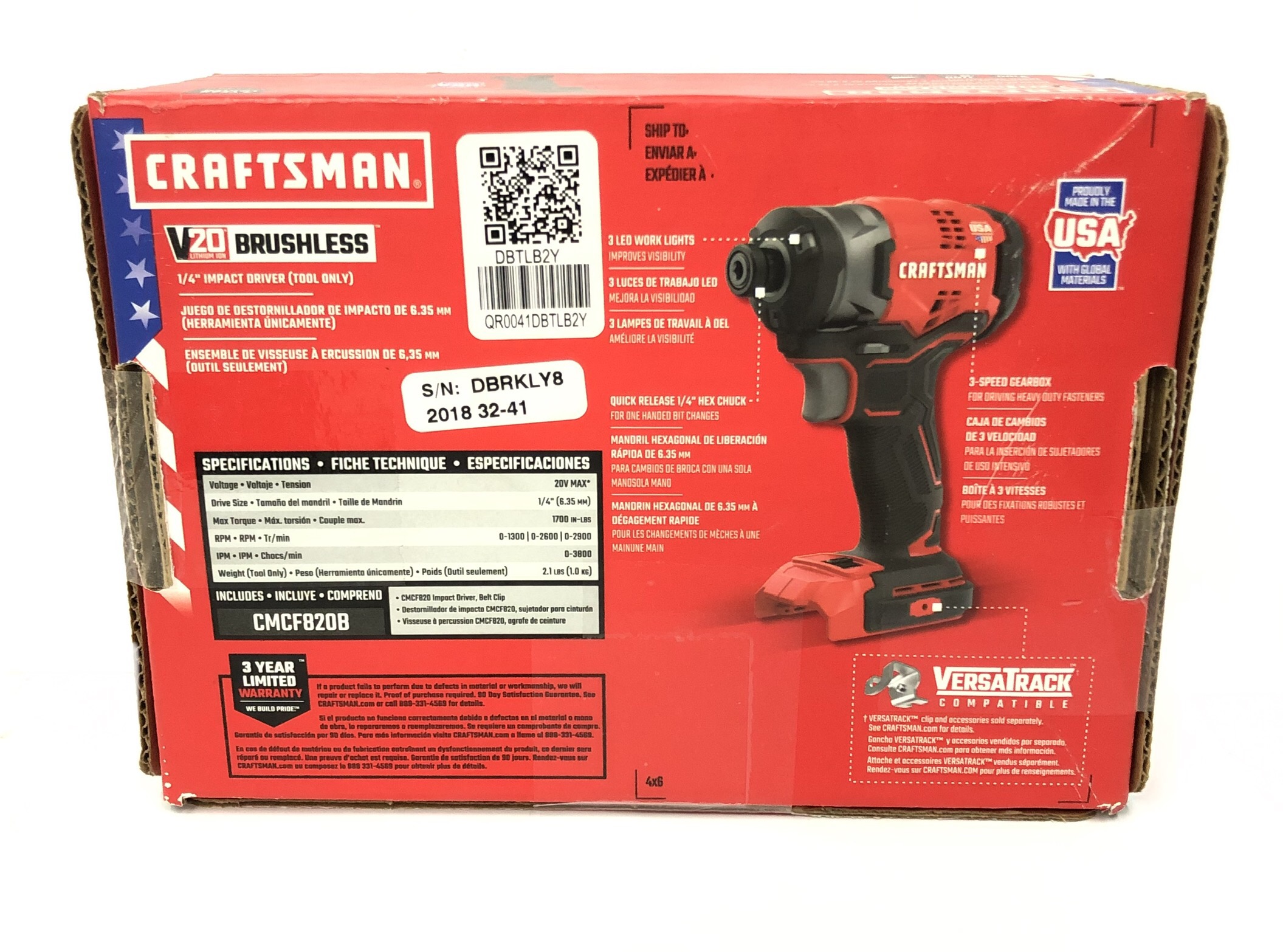 Craftsman Cordless hand tools CMCF820B