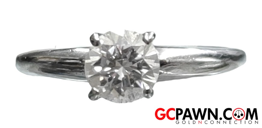 View product details for Women's Solitaire ring 18kt White Gold 