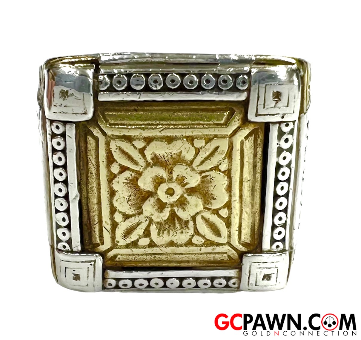 View product details for Konstantino Men's Fashion Ring .925 Silver and Gold 