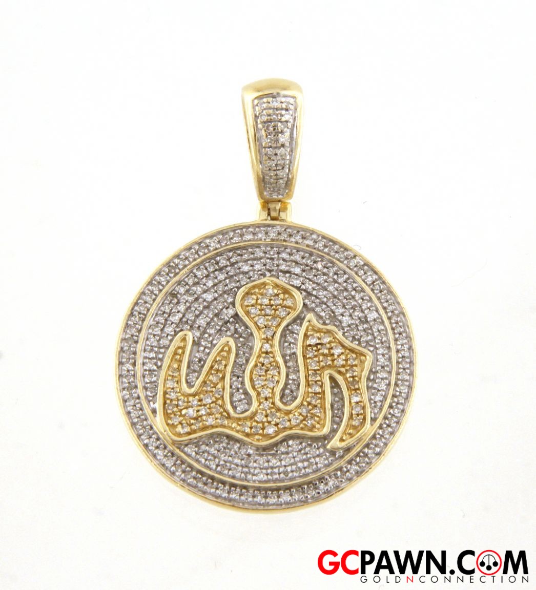 View product details for Allah Unisex Charm 14kt Yellow Gold 