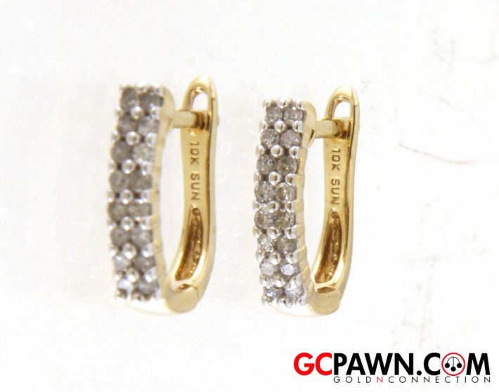 View product details for Women's Earrings 10kt Yellow Gold 