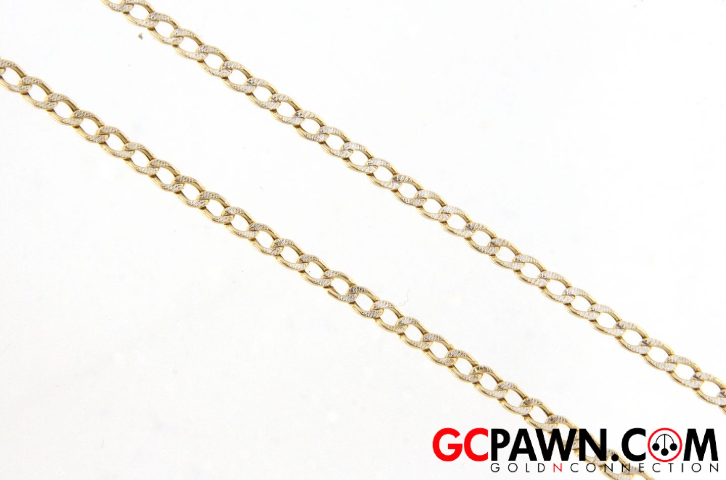 View product details for Unisex Chain 10kt Yellow and White Gold 