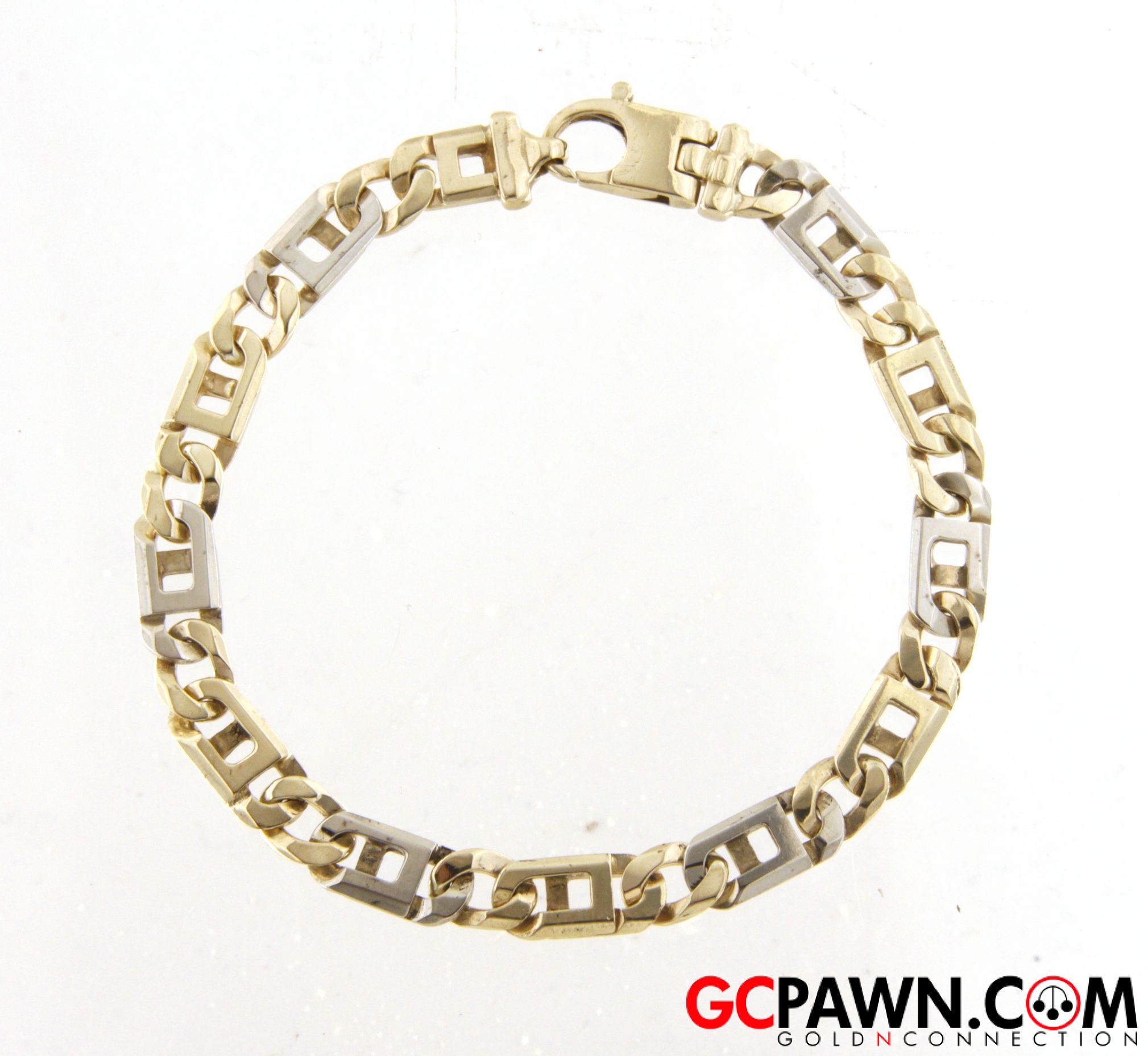 View product details for Unisex Bracelet 14kt Yellow and White Gold 