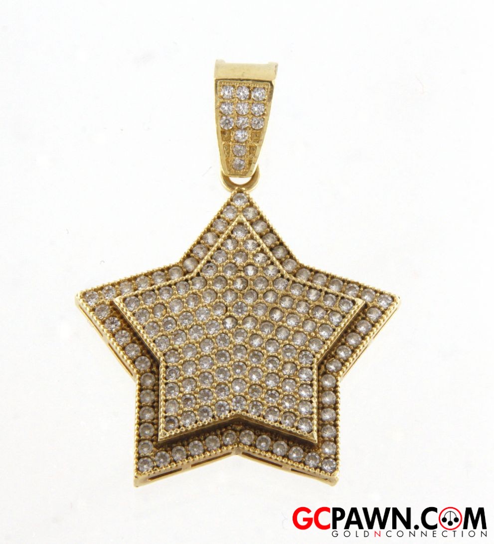 View product details for Star Unisex Charm 10kt Yellow Gold 