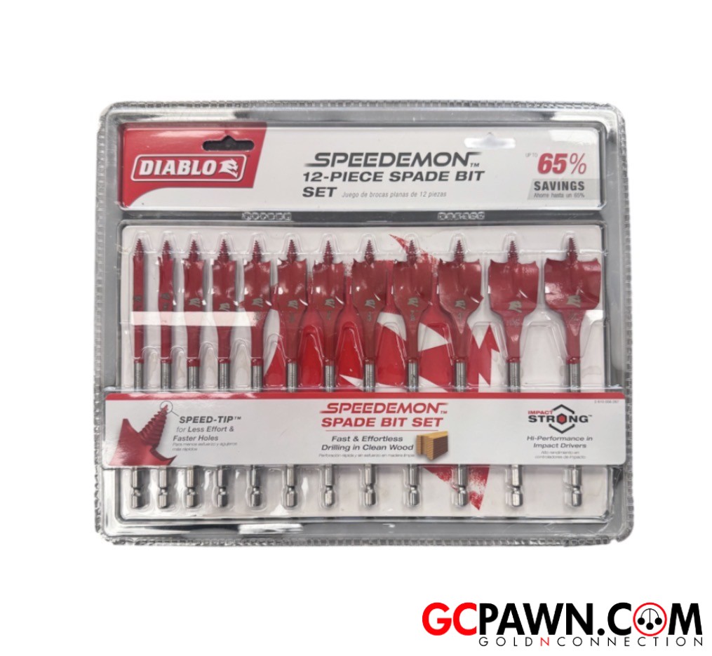 View product details for Diablo - Loose hand tools - DSP2950-S12 - Speedemon 12 Piece Spade Bit Set