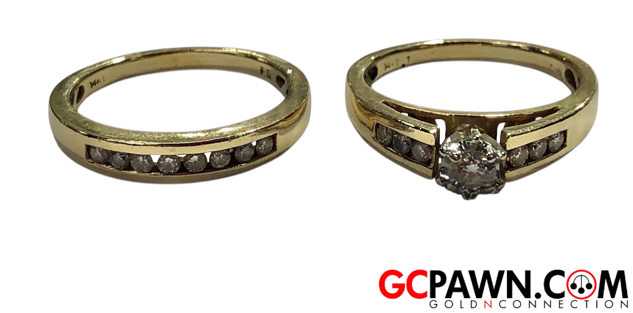 Women's Wedding set 14kt Yellow Gold-img-1