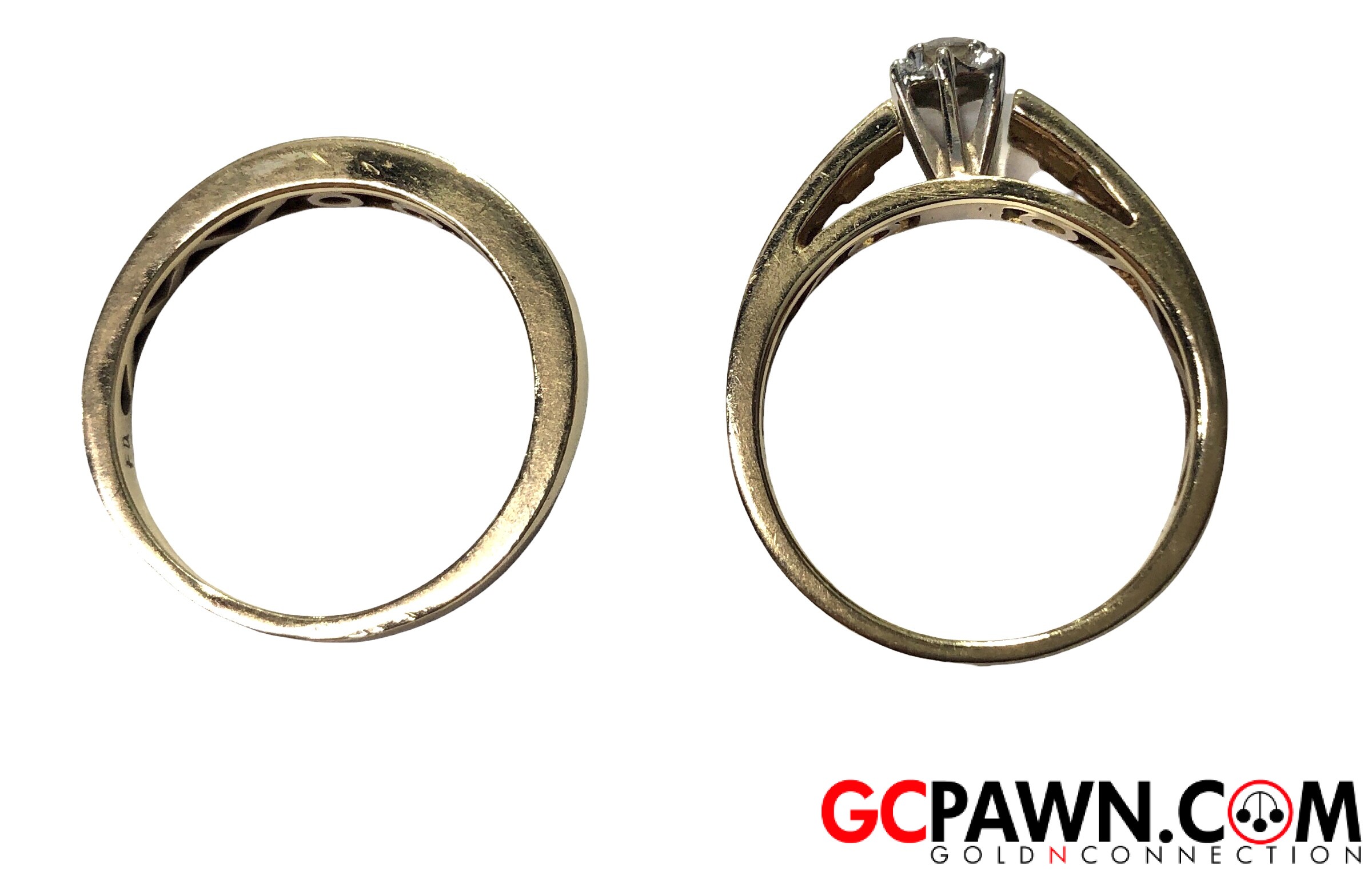 Women's Wedding set 14kt Yellow Gold-img-2