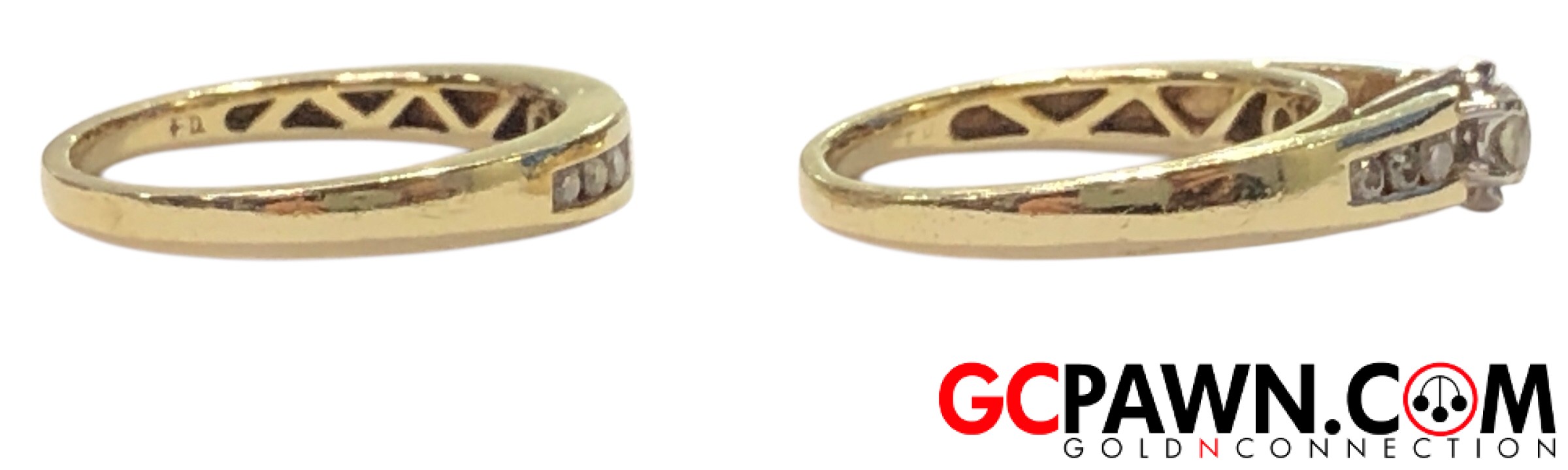 Women's Wedding set 14kt Yellow Gold-img-5