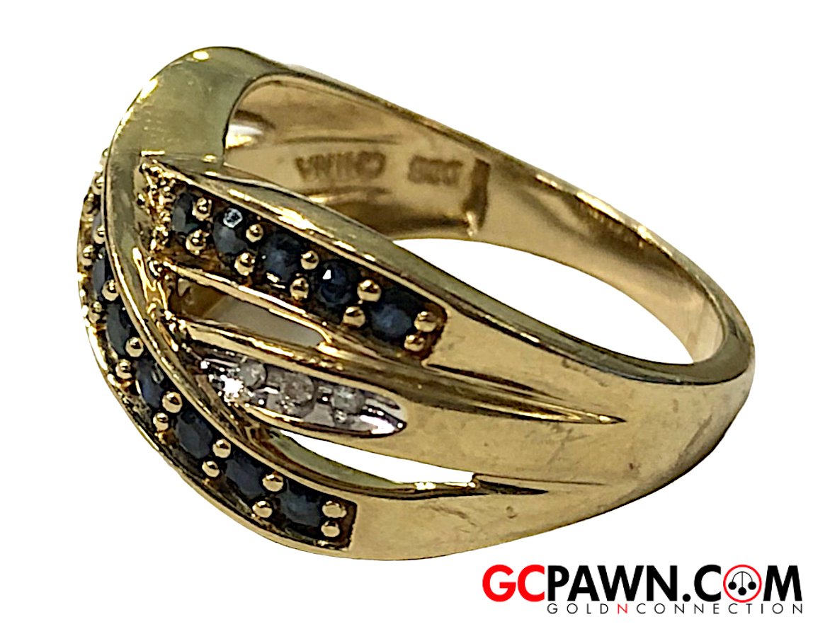 Women's Cluster ring 9kt Yellow Gold-img-1