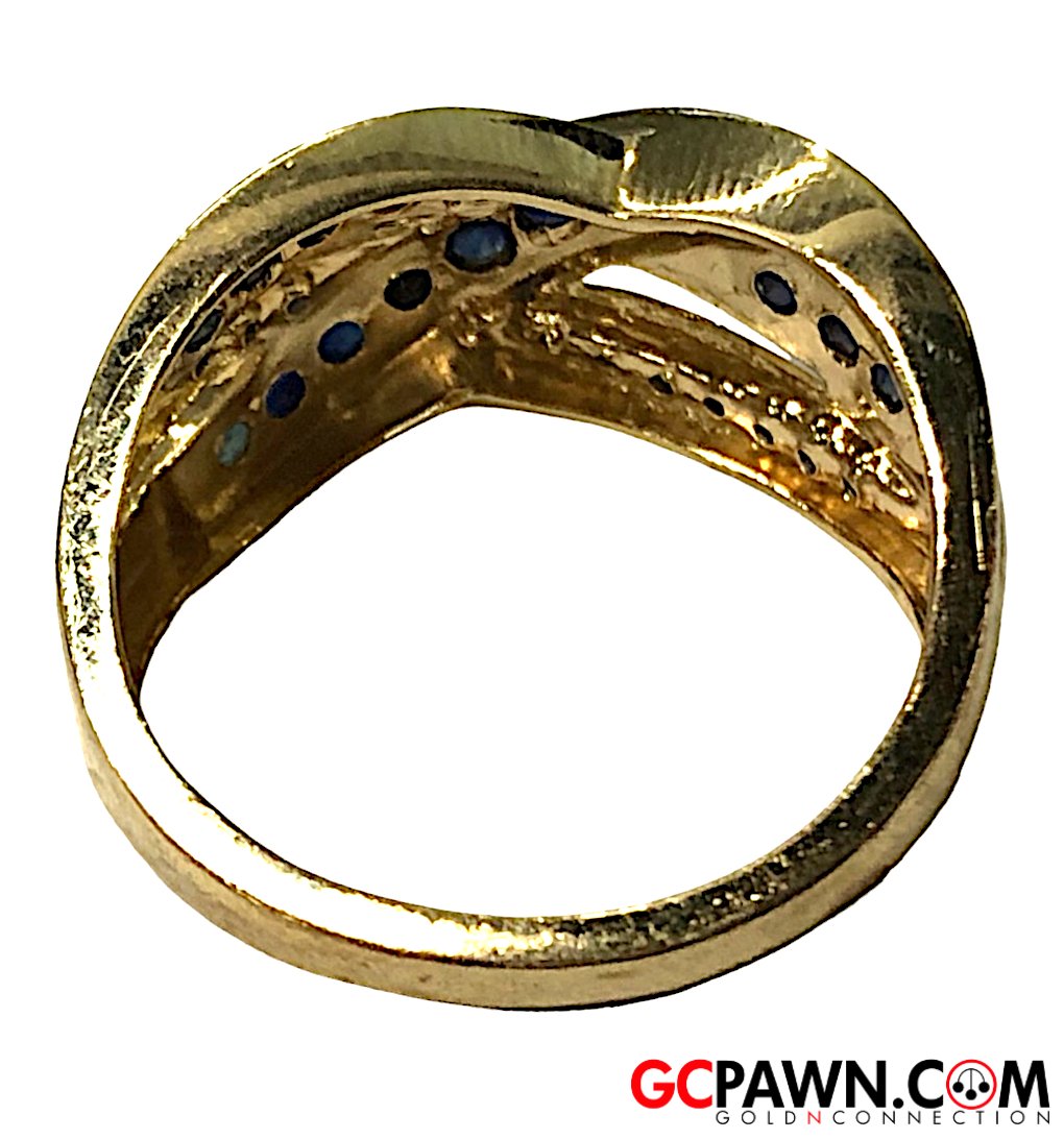 Women's Cluster ring 9kt Yellow Gold-img-3