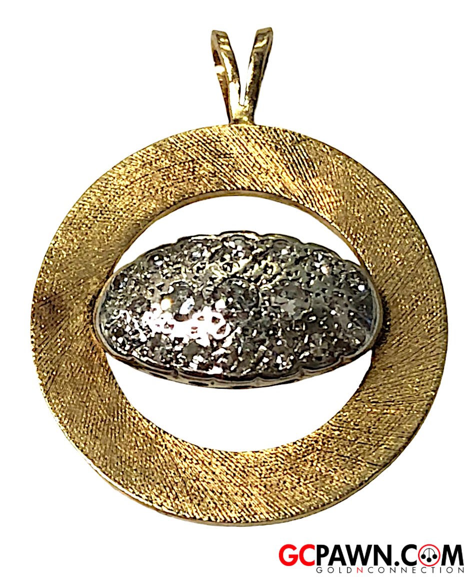 Unisex Pendant 14kt Yellow and White Gold-img-0
