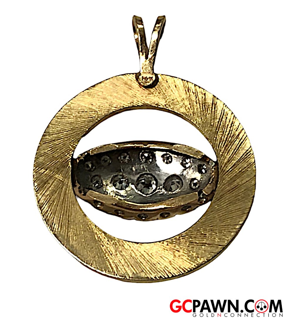 Unisex Pendant 14kt Yellow and White Gold-img-3