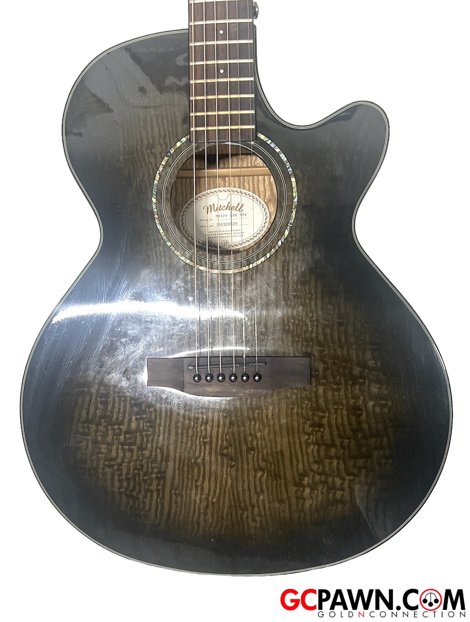 Mitchell MX420 QAB MBK Guitar - Acoustic electric-img-0