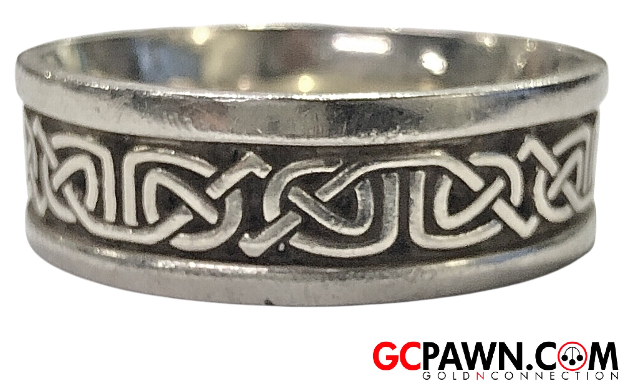 Men's Wedding band 18kt White Gold-img-0