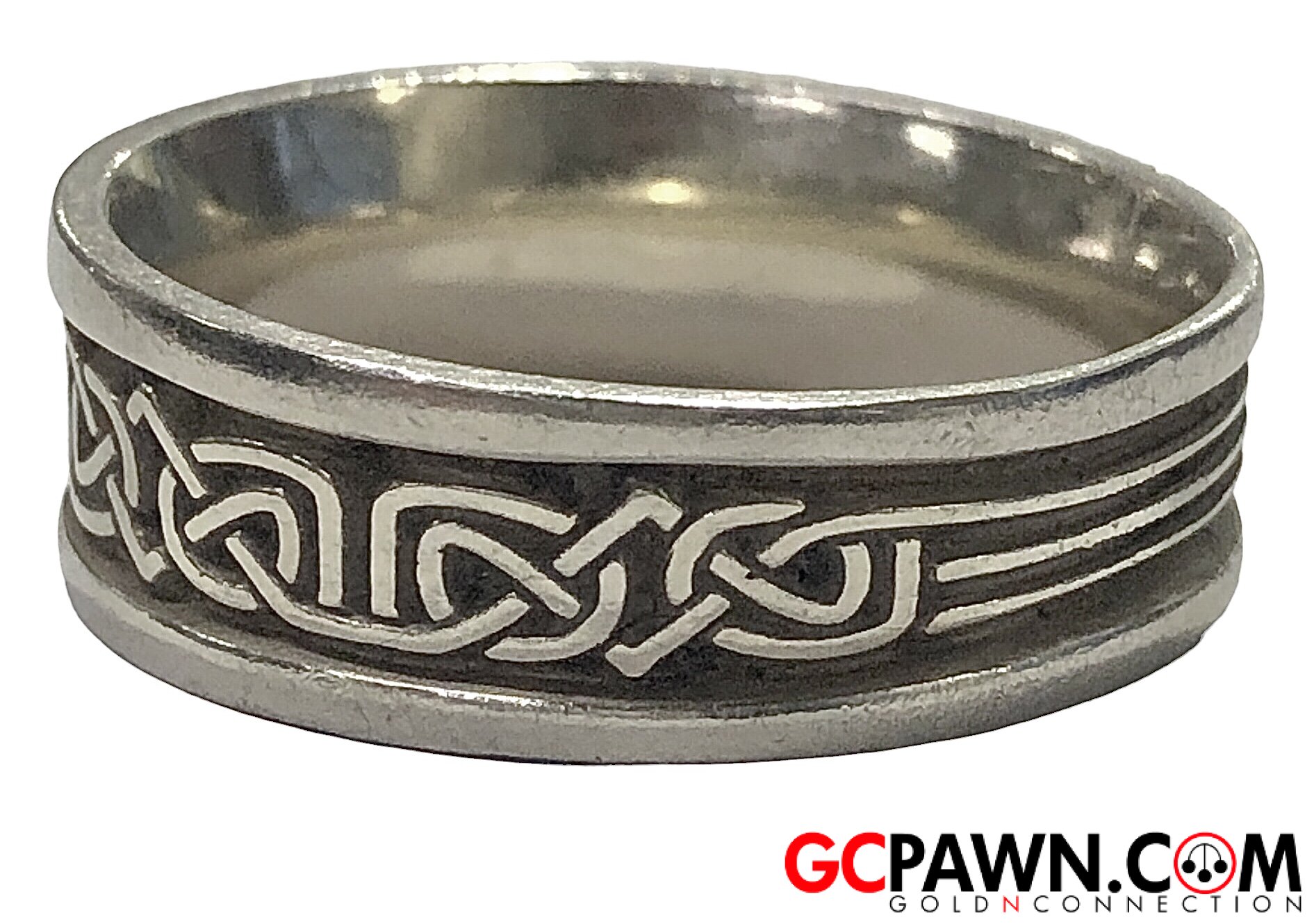 Men's Wedding band 18kt White Gold-img-2
