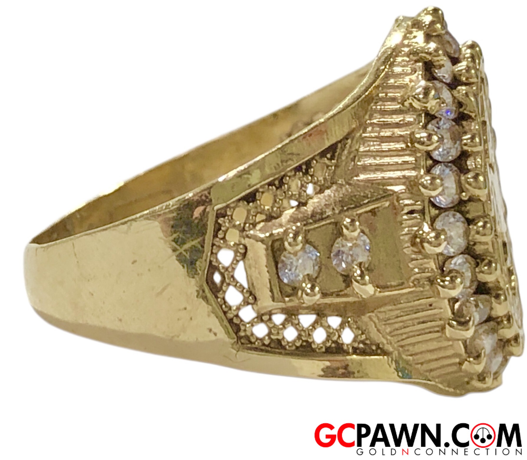 Unisex Fashion Ring 10kt Yellow Gold-img-1