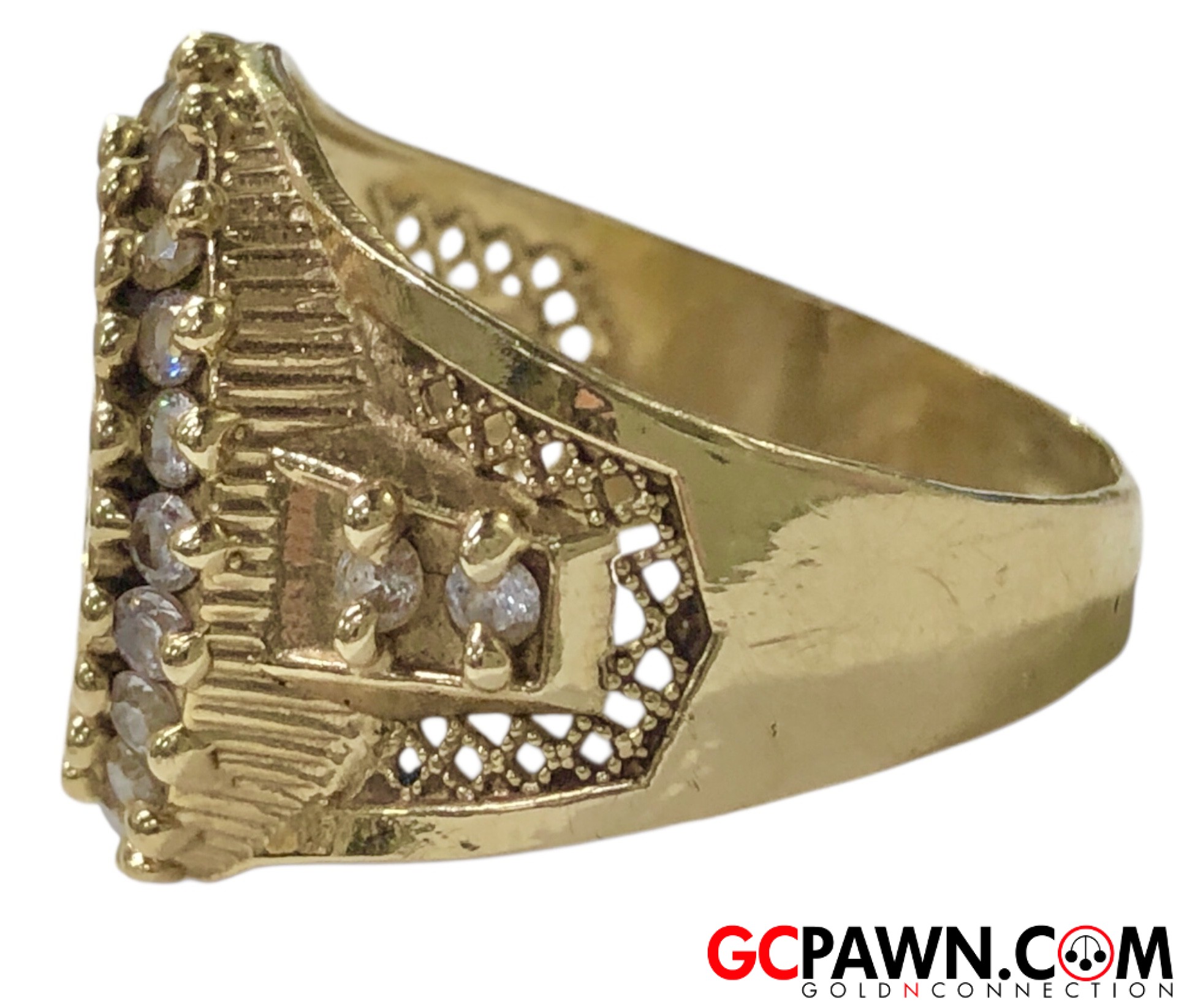 Unisex Fashion Ring 10kt Yellow Gold-img-2