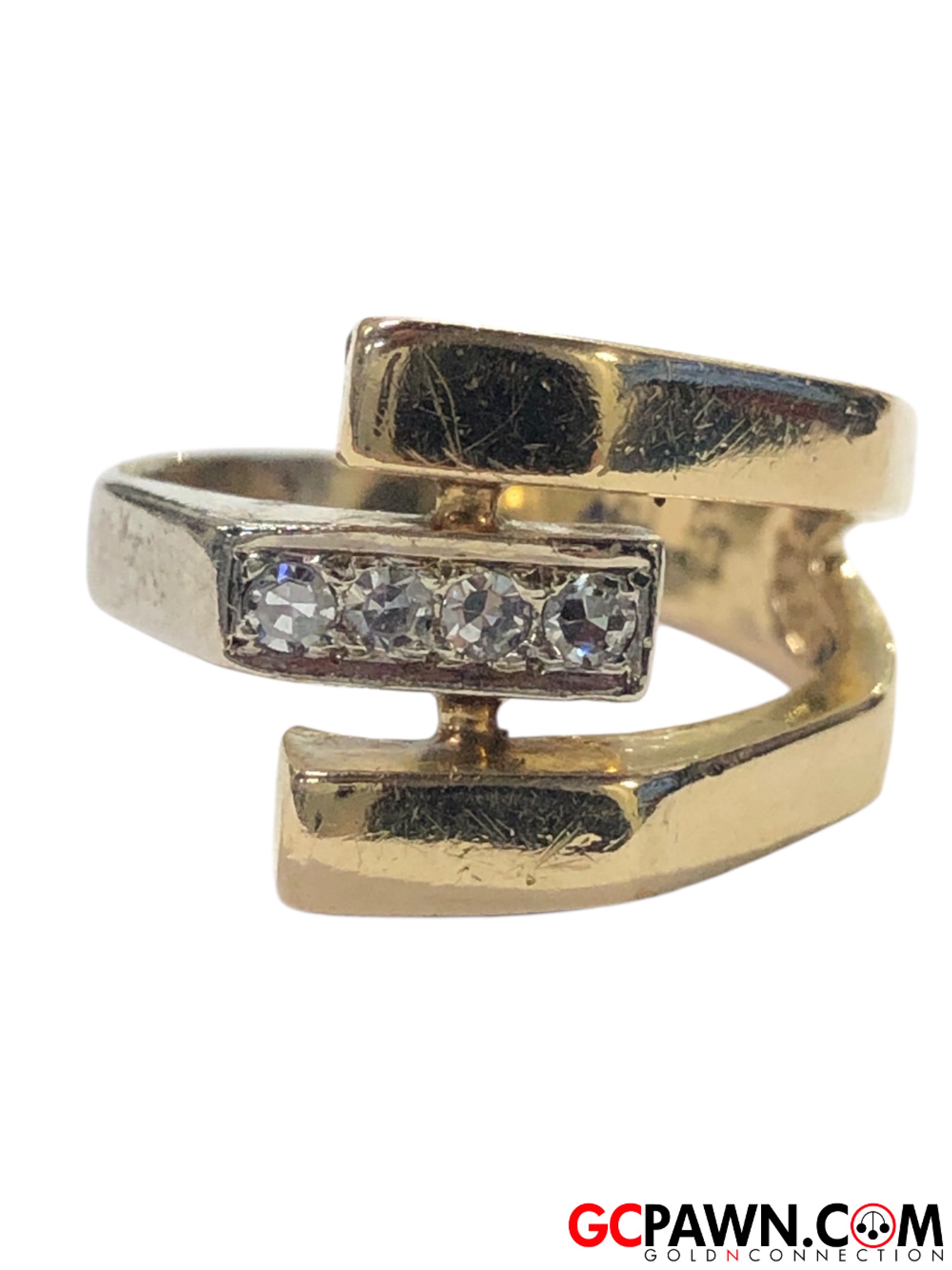 Diamond Women's Fashion Ring 14kt Yellow and White Gold-img-0