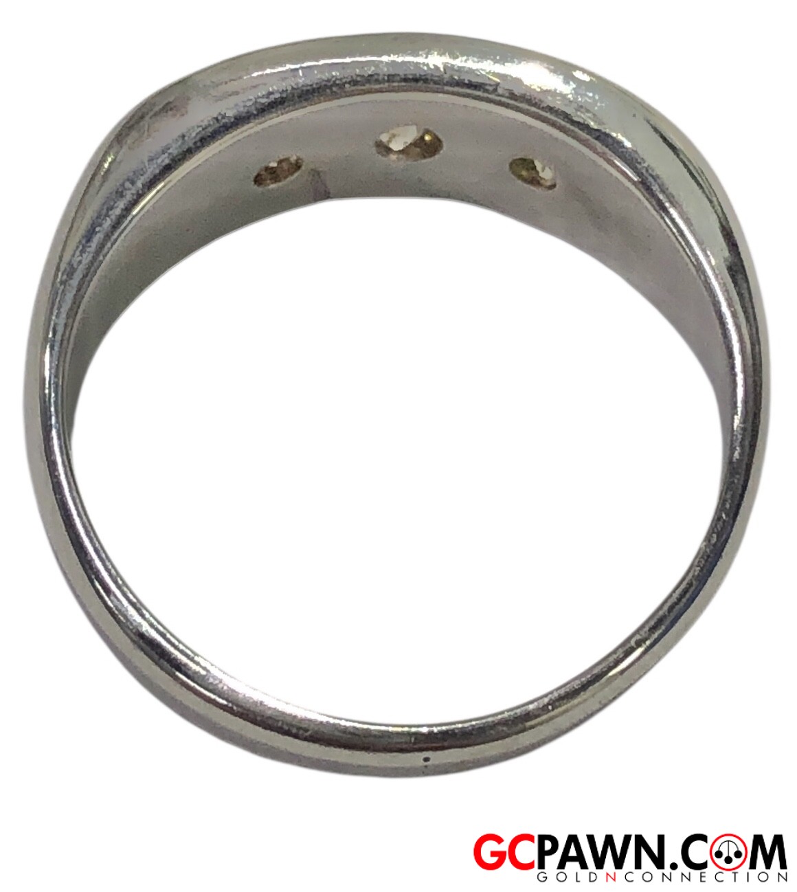 Unisex Wedding band 14kt White Gold-img-3