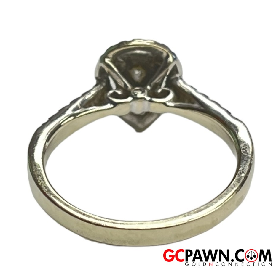 Diamond Women's Cluster ring 14kt White Gold-img-2