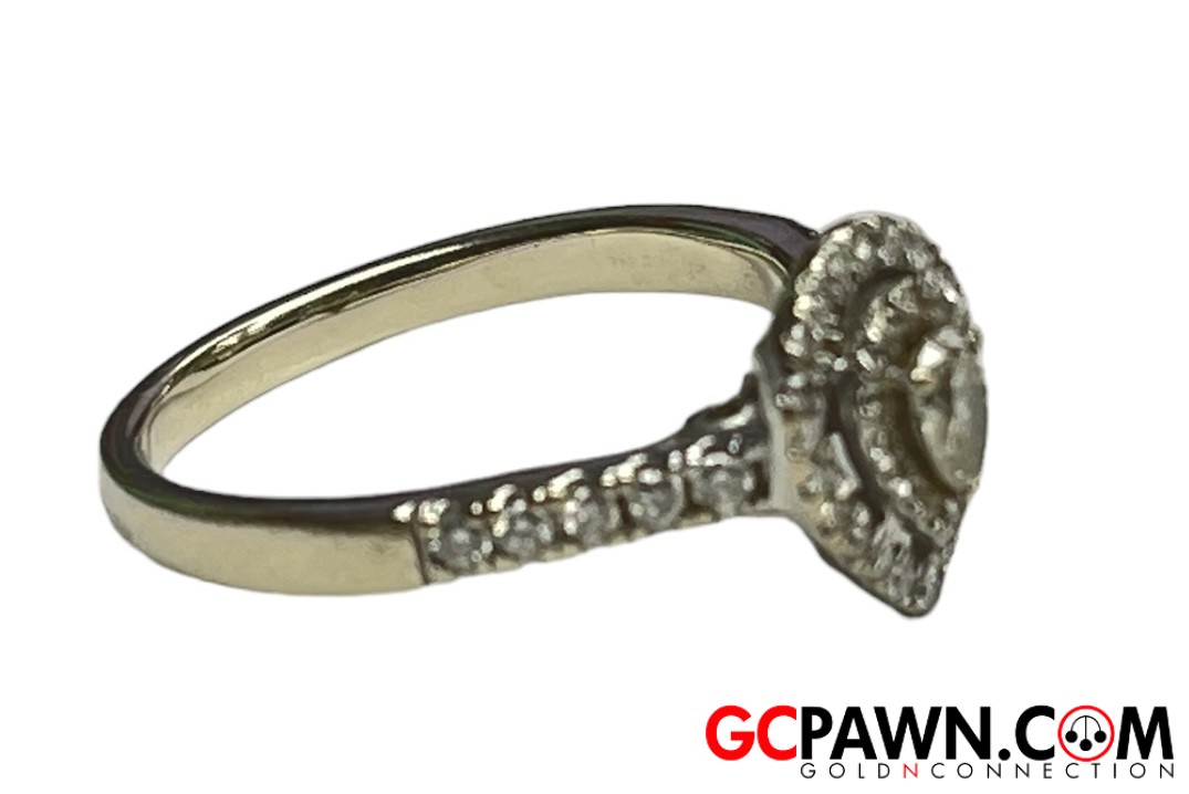 Diamond Women's Cluster ring 14kt White Gold-img-3