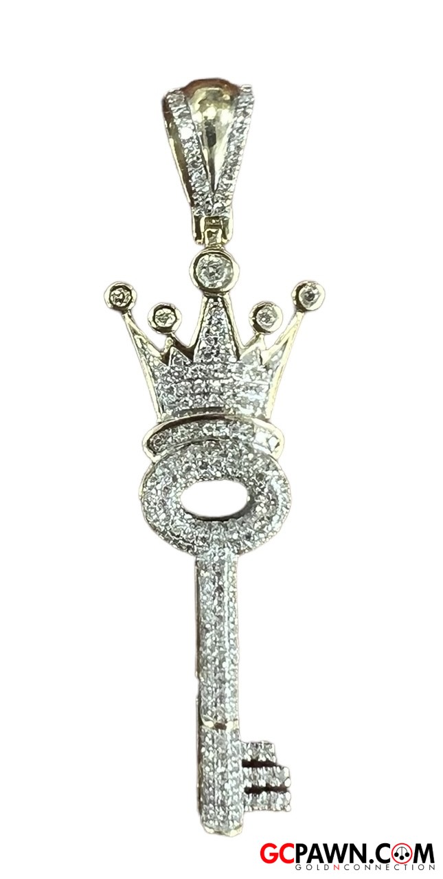 crown Unisex Charm 10kt Yellow Gold-img-0