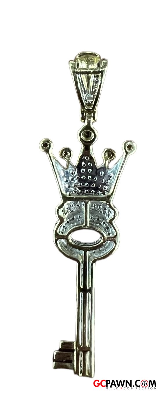 crown Unisex Charm 10kt Yellow Gold-img-1