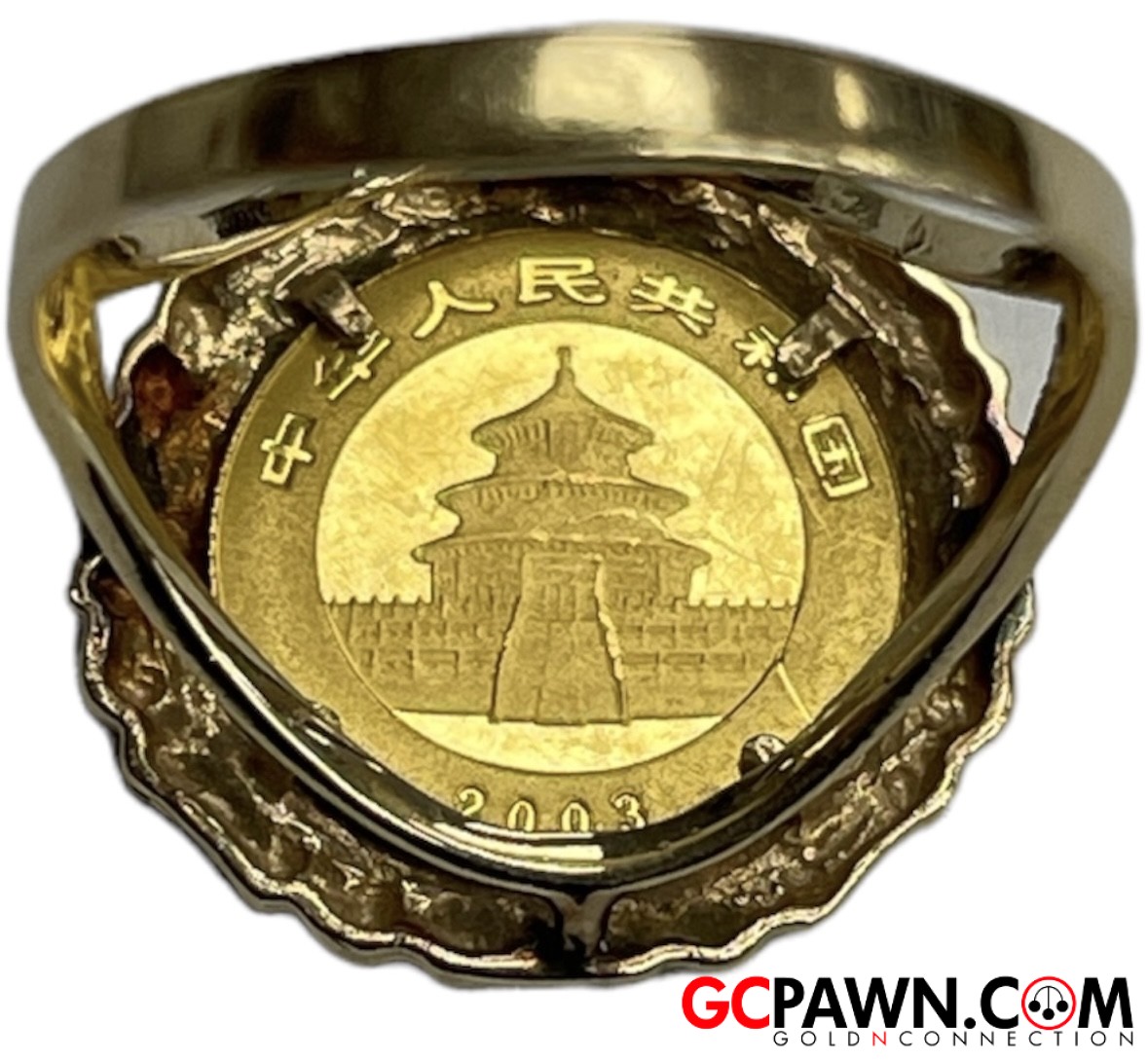 Unisex Coin ring 14kt Yellow Gold-img-3