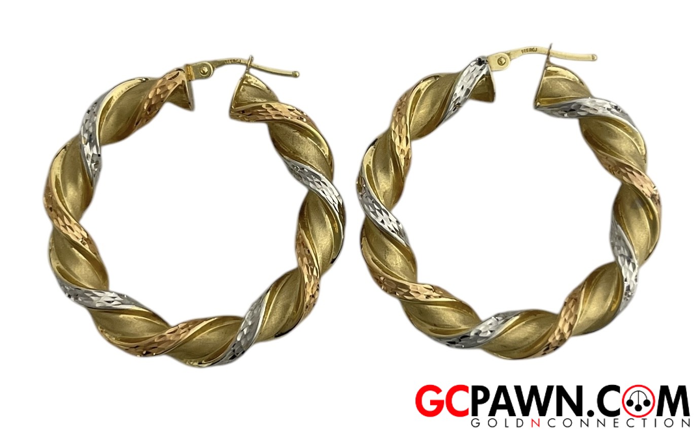 Na  White Earrings 14kt Yellow-img-1