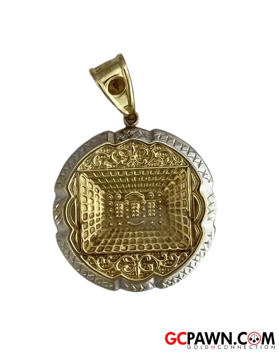 Unisex Pendant 10kt Yellow and White Gold-img-0