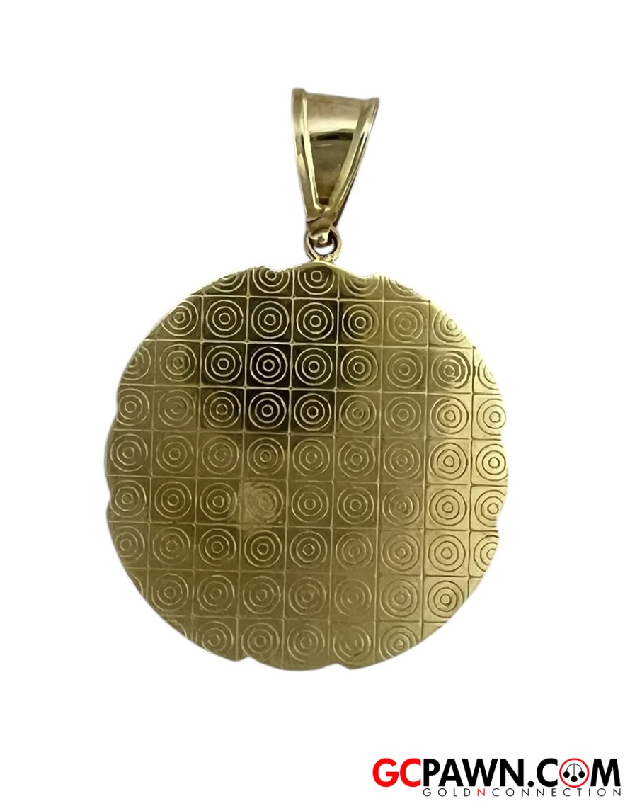 Unisex Pendant 10kt Yellow and White Gold-img-2