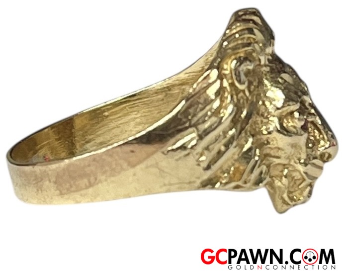Unisex Fashion Ring 10kt Yellow Gold-img-1