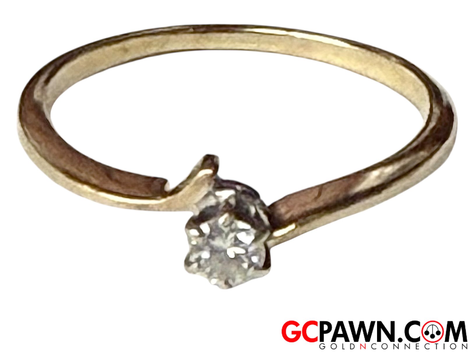 1 Women's Solitaire ring 14kt Yellow Gold-img-0