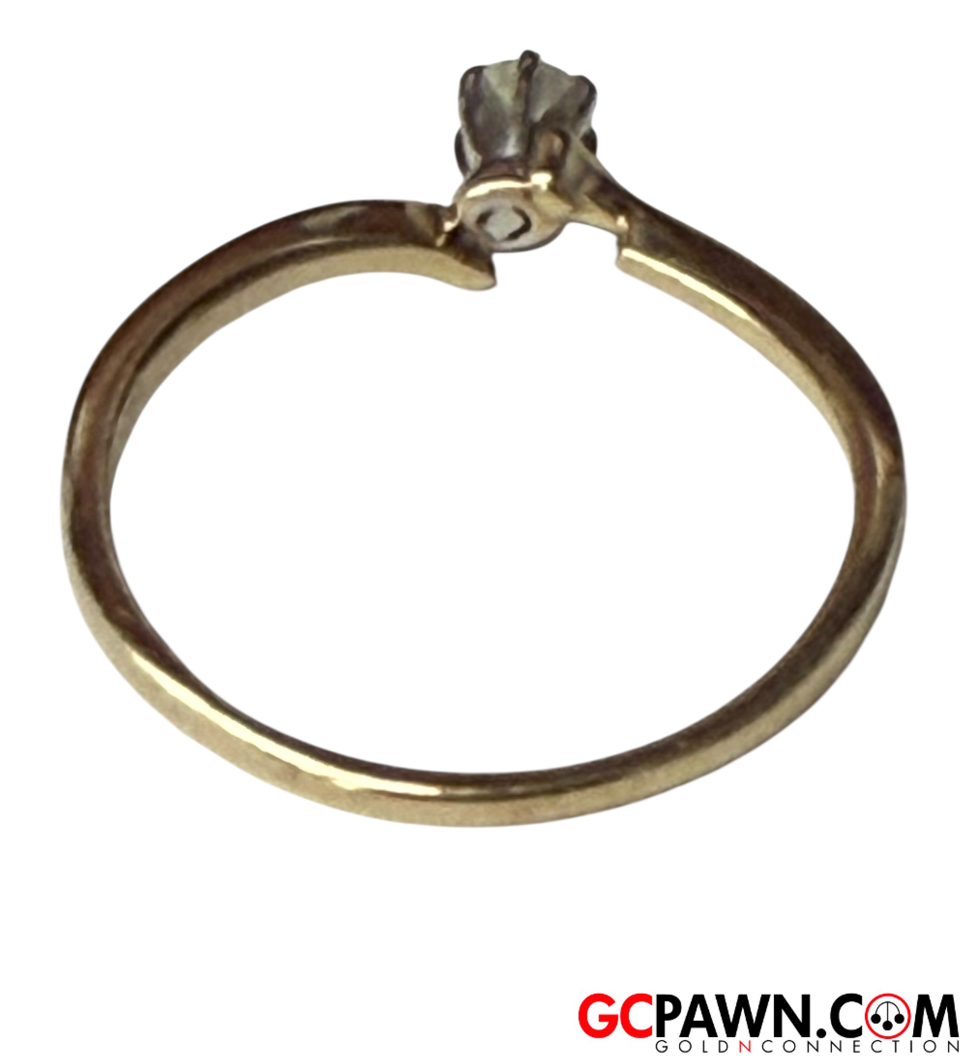1 Women's Solitaire ring 14kt Yellow Gold-img-1