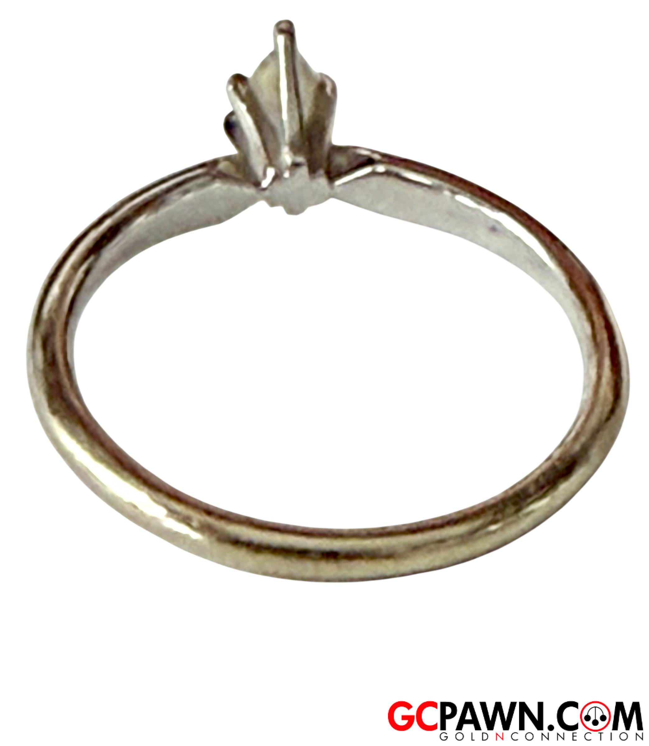 Keepsake Women's Solitaire ring 14kt White Gold-img-1