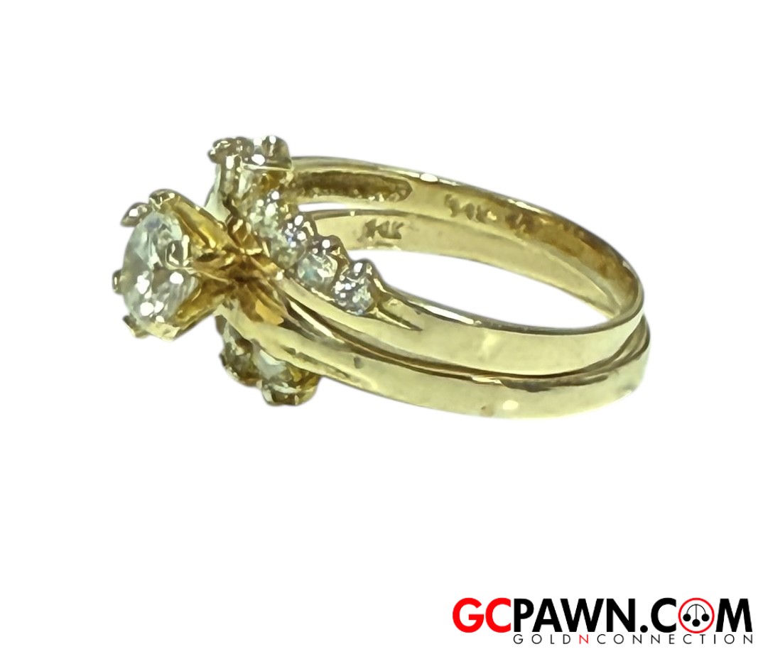 Women's Wedding set 14kt Yellow Gold-img-1
