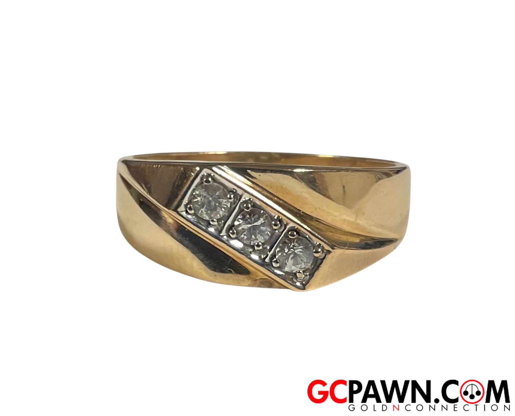 Men's Wedding band 10kt Yellow Gold-img-0