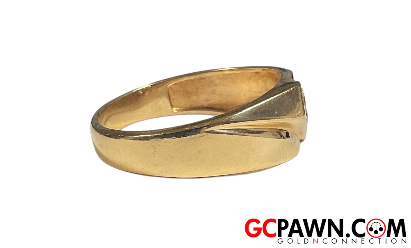 Men's Wedding band 10kt Yellow Gold-img-3