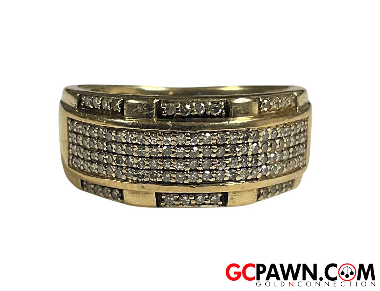 Unisex Wedding band 10kt Yellow Gold-img-0