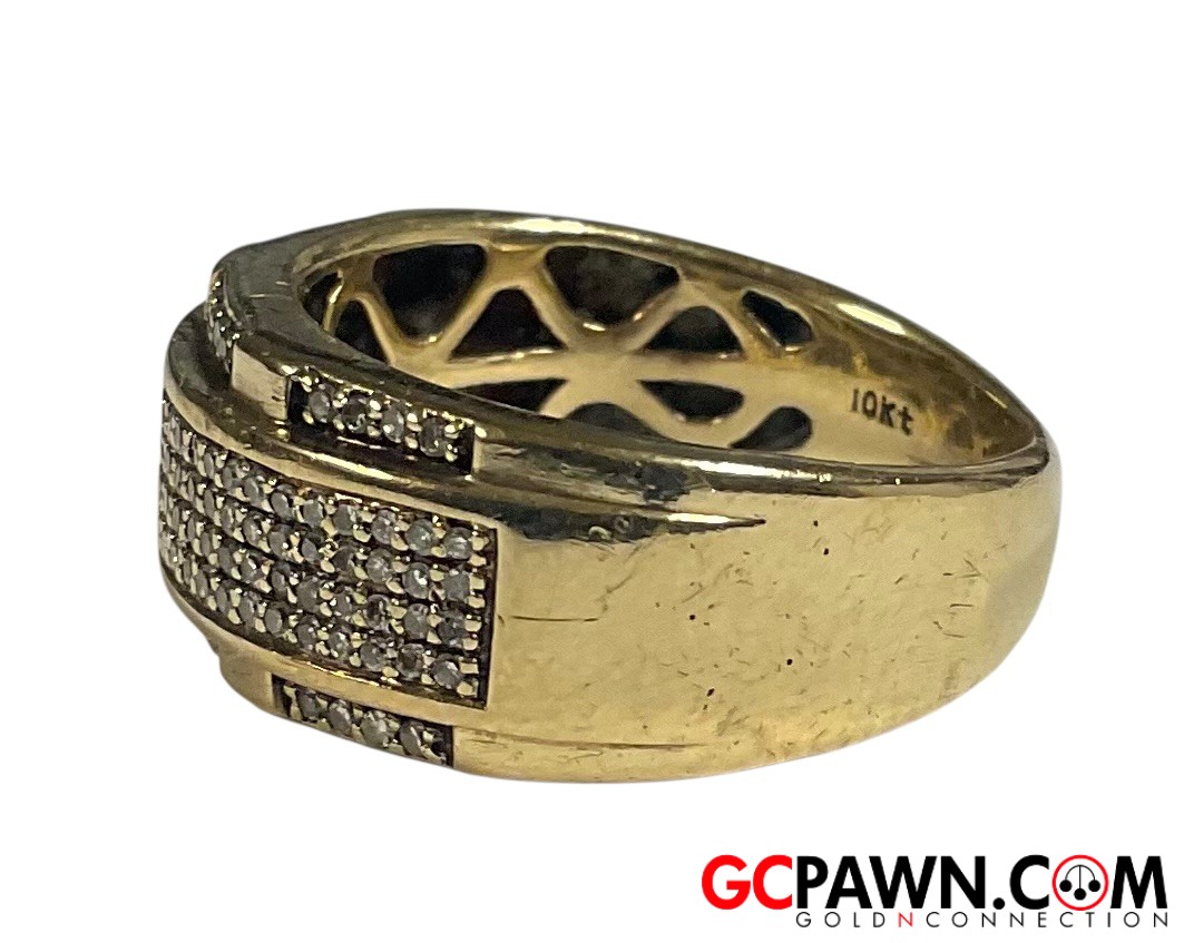 Unisex Wedding band 10kt Yellow Gold-img-1